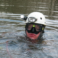 Speleologo portretas