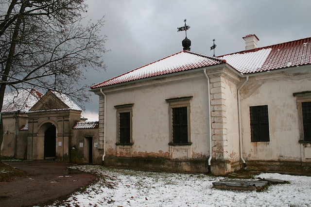 Dešiniau vartų skardinis dangtis